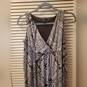 Style & Co Sleeveless V- Neck Printed Maxi Dress - Small